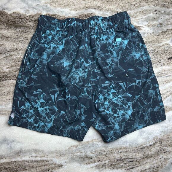 George, Geometric Novelty Print 6" Swim Trunks with Stretch, Men's Small (28-30) - Picture 6 of 11